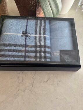 Burberry Light‎ Blue Check Kids Towel Set